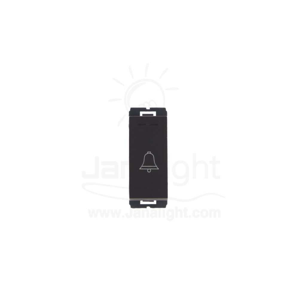 OSA زر جرس مفرد بضوء بني 3 osa bell switch with led dark brown